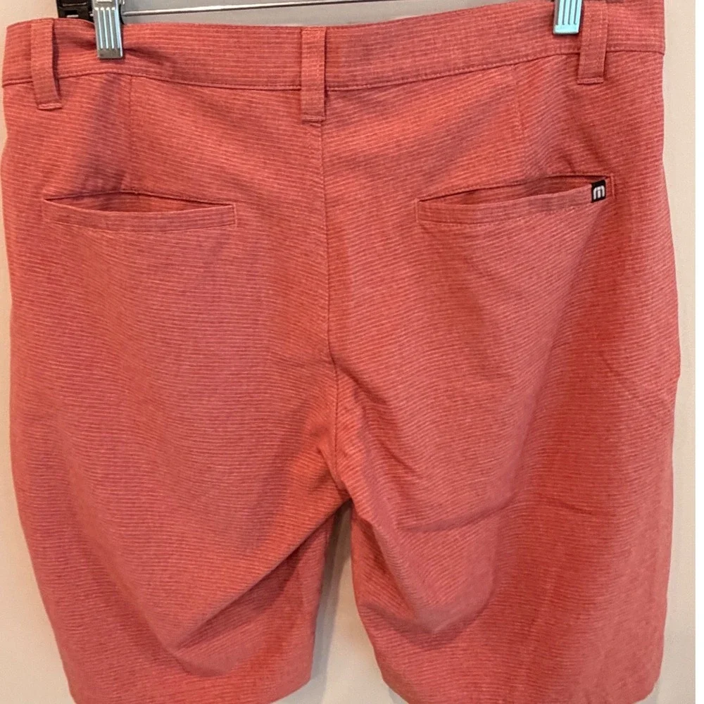 TravisMathew Mens Pink Heathered Performance‎ Golf Shorts Size 32 Stretch Casual